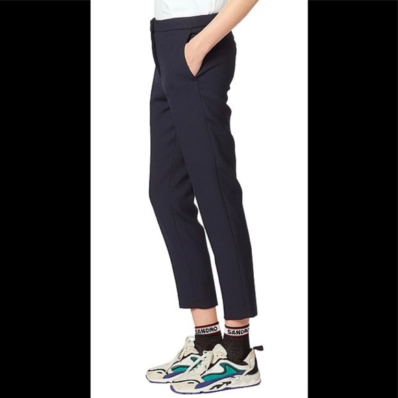 BNWT Sandro Andy ankle pants in Navy - Picture 2 of 4